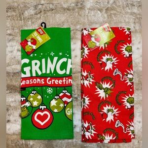 *NWT* Dr. Seuss How The Grinch Stole Christmas Holiday Tea Towel Set